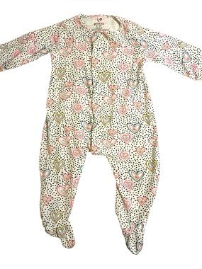 Magnetic Me Hearts Footie Sleeper 6-9 months 100% Cotton